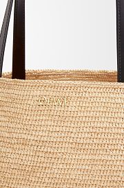 Loewe XL Puzzle Fold tote in raffia - 42x41x18cm - 2