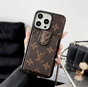 Louis Vuitton Monogram Leather Brown Phone Case - 1