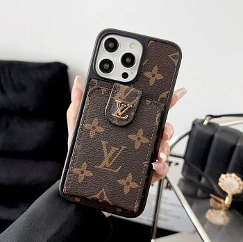 Louis Vuitton Monogram Leather Brown Phone Case