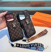 Louis Vuitton Monogram Leather Brown Phone Case - 2