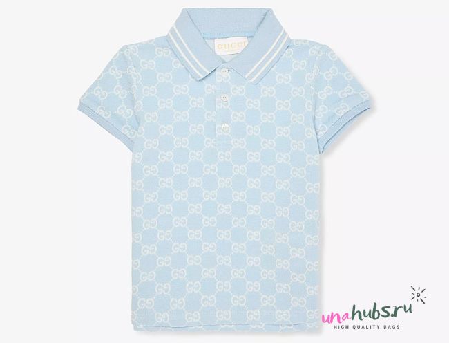 Gucci Kids GG-pattern polo shirt - 1