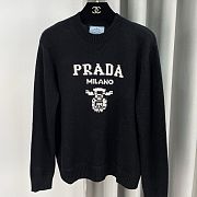 Prada logo-intarsia wool-cashmere Jumper - 1