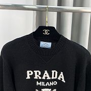 Prada logo-intarsia wool-cashmere Jumper - 4