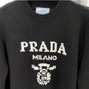 Prada logo-intarsia wool-cashmere Jumper - 2