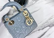 Lady Dior Micro Bag Cloud Blue Cannage Lambskin - 12 x 11 x 5 cm - 2