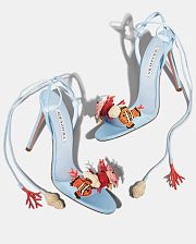 Aquazzura Marea Sandal 105 Blue Heels - 3