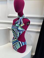 Pucci Iride printed halterneck swimsuit in blue set - 2