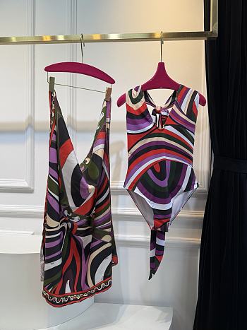 PUCCI Marmo-print Silk Swimwear