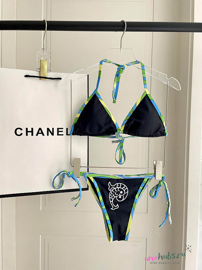 Emilio Pucci Black and Neon Bikini - 1