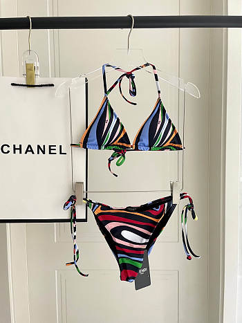 Pucci Marmo bikini top in multicoloured 