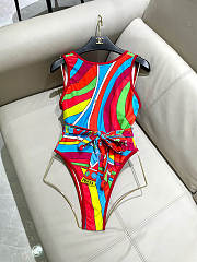 Pucci Red One Piece With Scarf - 4