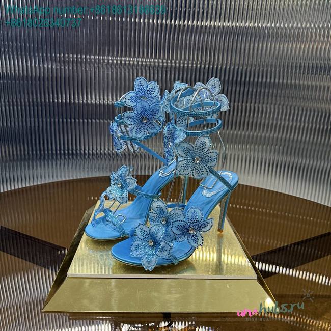 	 Rene Caovilla Floriane Honey Sandal 105 Blue - 1