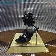 	 Rene Caovilla Floriane Honey Sandal 105 All Black - 6