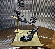 	 RENE CAOVILLA CLEO STAR BLACK&SILVER SANDAL 105 - 4