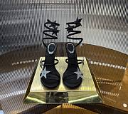 	 RENE CAOVILLA CLEO STAR BLACK&SILVER SANDAL 105 - 3