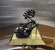 	 RENE CAOVILLA CLEO STAR ALL BLACK SANDAL 105 - 1