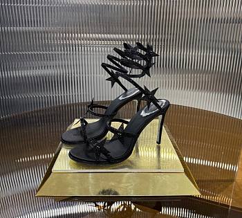 	 RENE CAOVILLA CLEO STAR ALL BLACK SANDAL 105