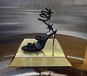 	 RENE CAOVILLA CLEO STAR ALL BLACK SANDAL 105 - 6