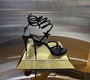 	 RENE CAOVILLA CLEO STAR ALL BLACK SANDAL 105 - 4