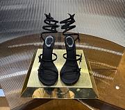 	 RENE CAOVILLA CLEO STAR ALL BLACK SANDAL 105 - 3