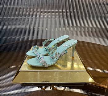 	 Rene Caovilla Bessie Sandal Blue Sandals