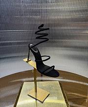 Rene Caovilla Suede Cleo Black Sandals 105 - 6