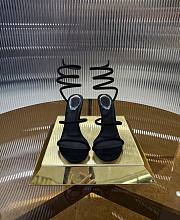 Rene Caovilla Suede Cleo Black Sandals 105 - 2