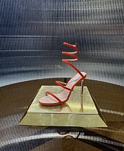 	 Rene Caovilla Suede Cleo Orange Sandals 105 - 4