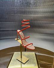 	 Rene Caovilla Suede Cleo Orange Sandals 105 - 5