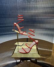 	 Rene Caovilla Suede Cleo Orange Sandals 105 - 3