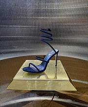	 Rene Caovilla Suede Cleo Dark Blue Sandals 105 - 6