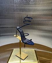 	 Rene Caovilla Suede Cleo Dark Blue Sandals 105 - 3