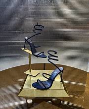 	 Rene Caovilla Suede Cleo Dark Blue Sandals 105 - 2