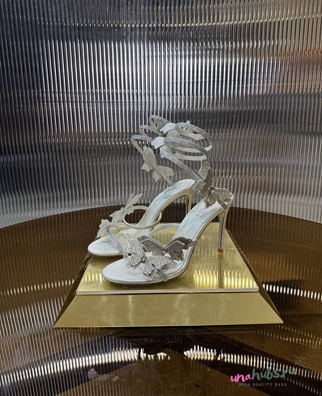 RENE CAOVILLA FAIRY SILVER SANDAL 105 - 1