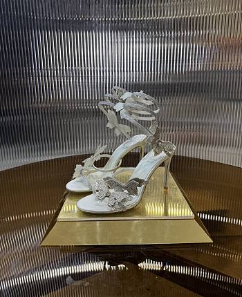 RENE CAOVILLA FAIRY SILVER SANDAL 105