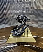 	 RENE CAOVILLA FAIRY BLACK AND SILVER SANDAL 105 - 1