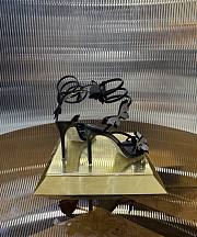 	 RENE CAOVILLA FAIRY BLACK AND SILVER SANDAL 105 - 6