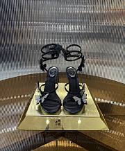 	 RENE CAOVILLA FAIRY BLACK AND SILVER SANDAL 105 - 3