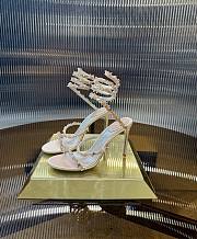 Rene Caovilla Crystal Embellished Sandals Beige - 1