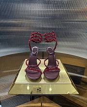	 Rene Caovilla Crystal Embellished Sandals Burgundy - 6