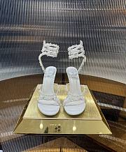 	 Rene Caovilla Crystal Embellished Sandals White - 4