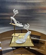 	 Rene Caovilla Crystal Embellished Sandals White - 3