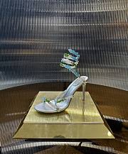 	 Rene Caovilla Crystal Embellished Sandals Silver - 5