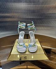 	 Rene Caovilla Crystal Embellished Sandals Silver - 3