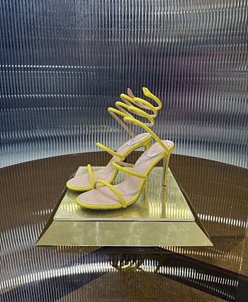 	 Rene Caovilla Metallic Yellow Sandals
