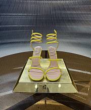 	 Rene Caovilla Metallic Yellow Sandals - 6