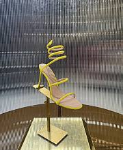 	 Rene Caovilla Metallic Yellow Sandals - 3