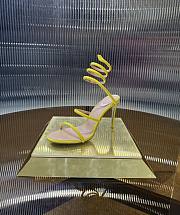 	 Rene Caovilla Metallic Yellow Sandals - 4