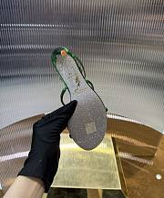 Rene Caovilla Metallic Green Sandals - 5