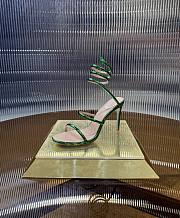 Rene Caovilla Metallic Green Sandals - 2
